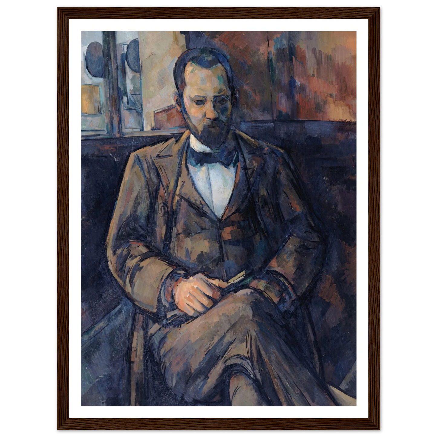 Portrait d’Ambroise Vollard (1899) Art Print | Paul Cezanne - Framed Poster - 30x40 cm / 12x16″ - Black frame