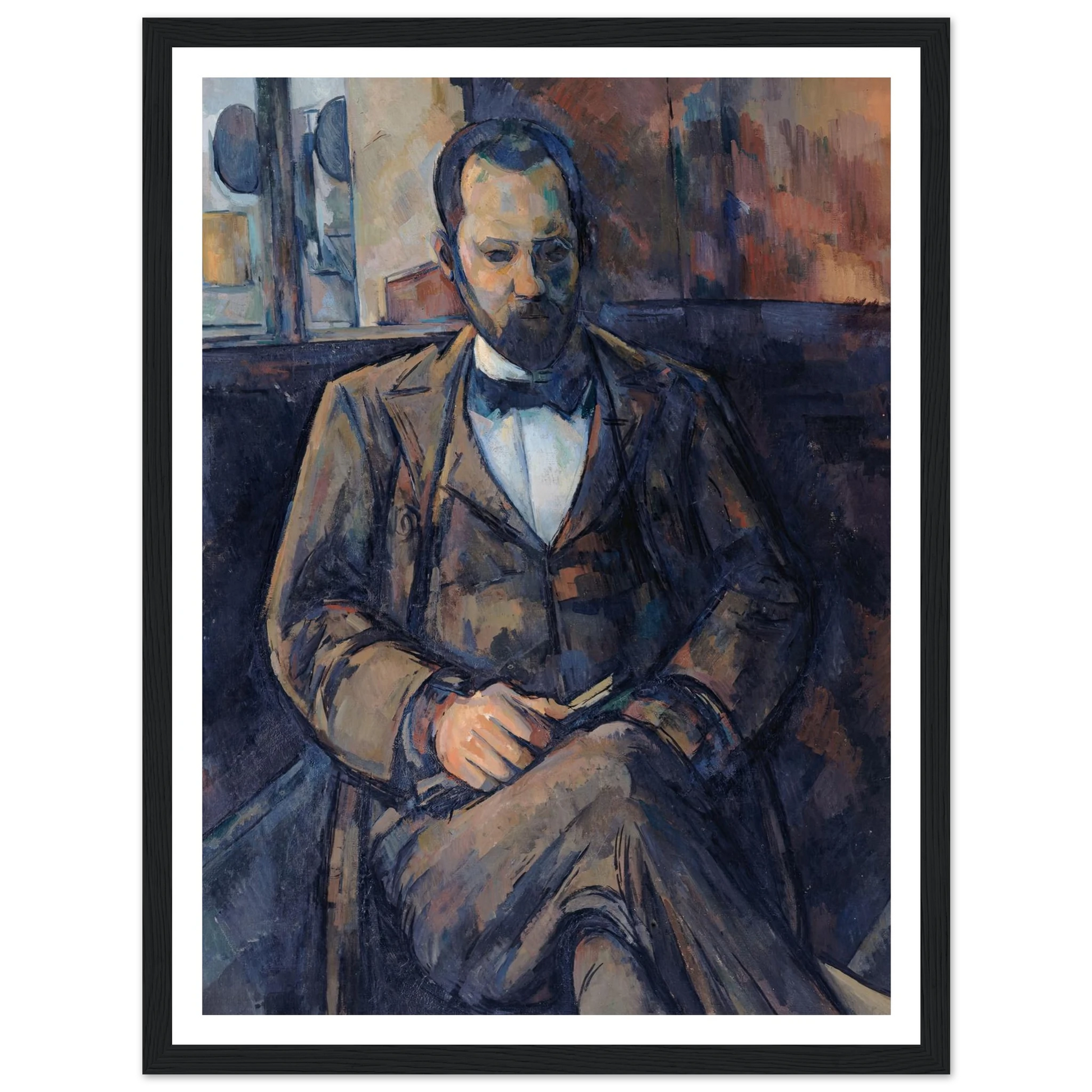 Portrait d’Ambroise Vollard (1899) Art Print | Paul Cezanne - Framed Poster - 30x40 cm / 12x16″ - Black frame