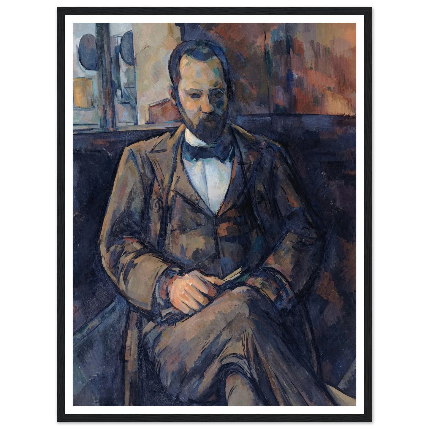 Portrait d’Ambroise Vollard (1899) Art Print | Paul Cezanne - Framed Poster - 30x40 cm / 12x16″ - Black frame
