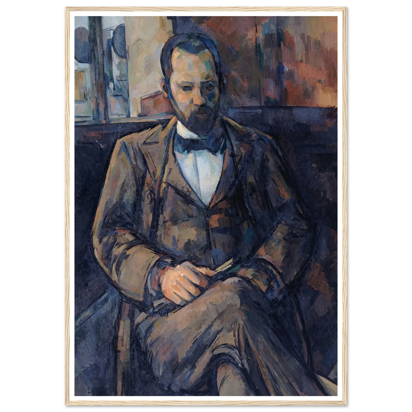 Portrait d’Ambroise Vollard (1899) Art Print | Paul Cezanne - Framed Poster - 30x40 cm / 12x16″ - Black frame
