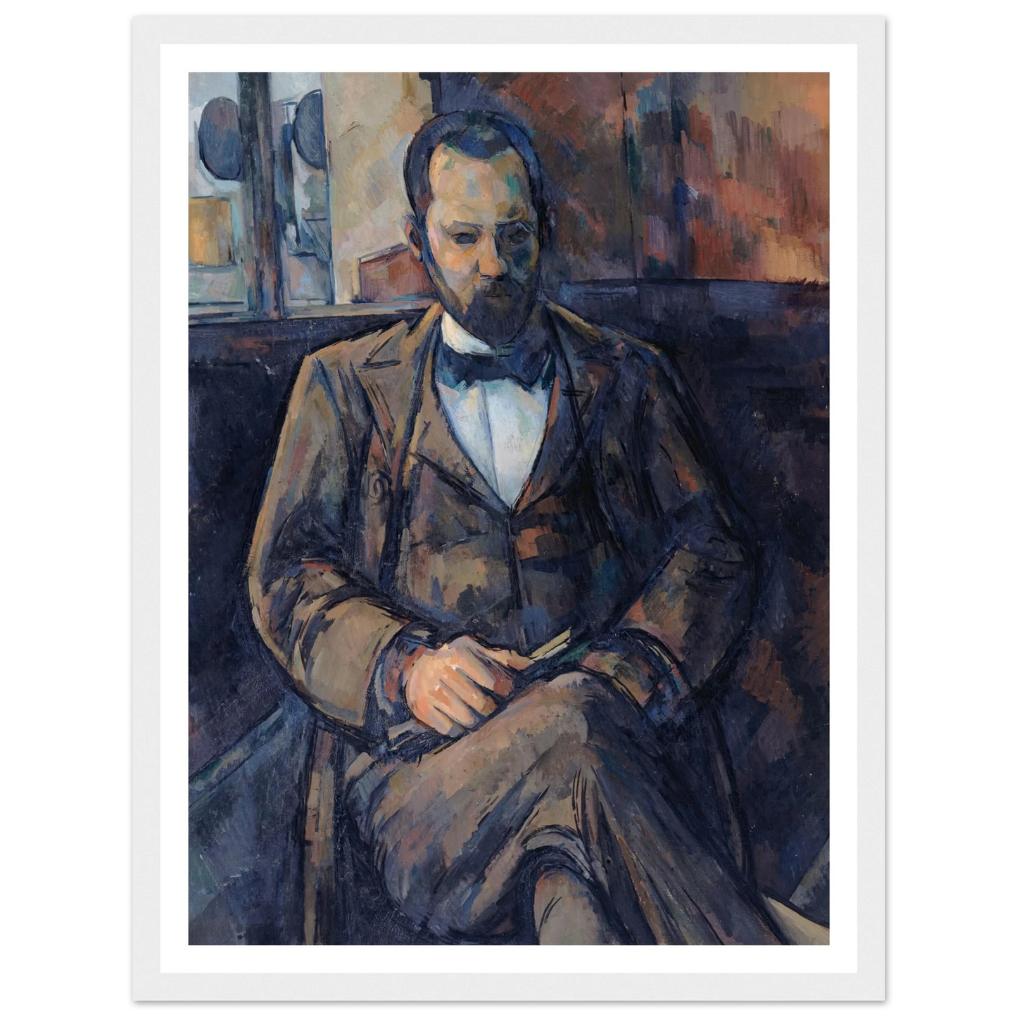 Portrait d’Ambroise Vollard (1899) Art Print | Paul Cezanne - Framed Poster - 30x40 cm / 12x16″ - Black frame