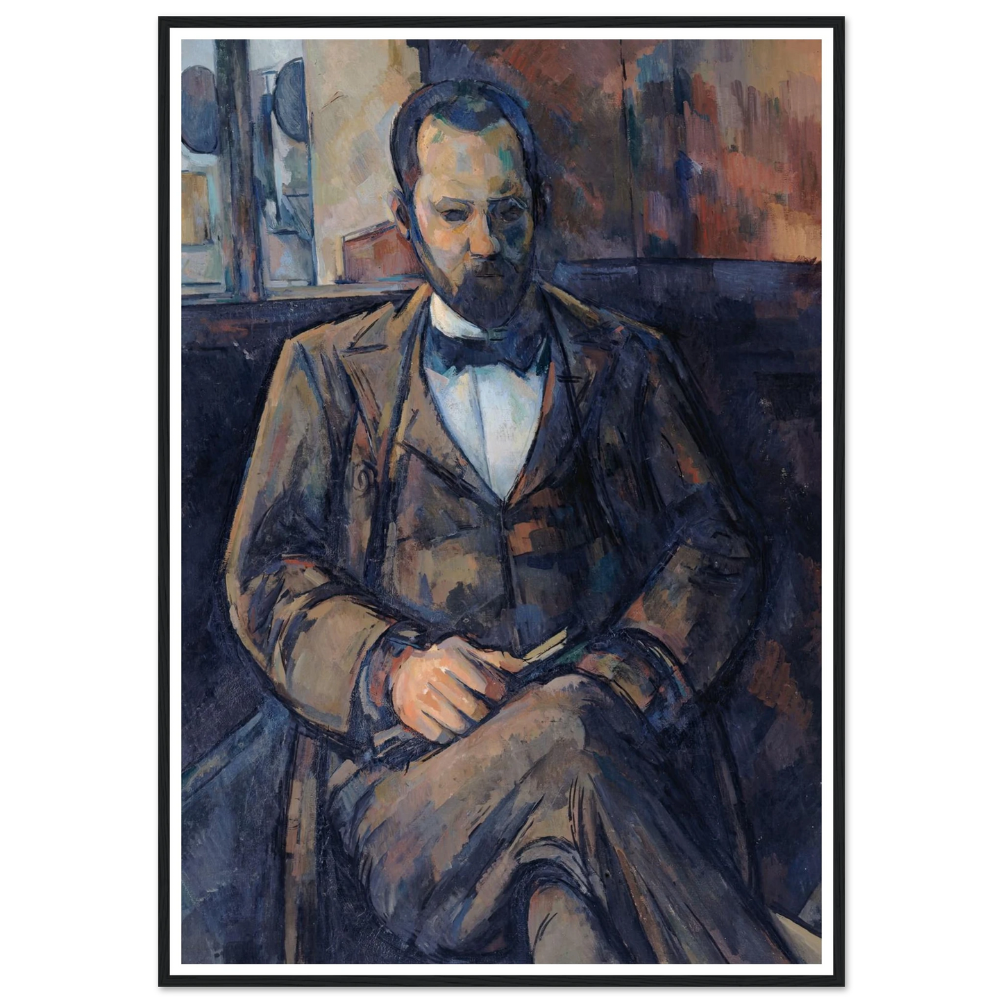 Portrait d’Ambroise Vollard (1899) Art Print | Paul Cezanne - Framed Poster - 30x40 cm / 12x16″ - Black frame