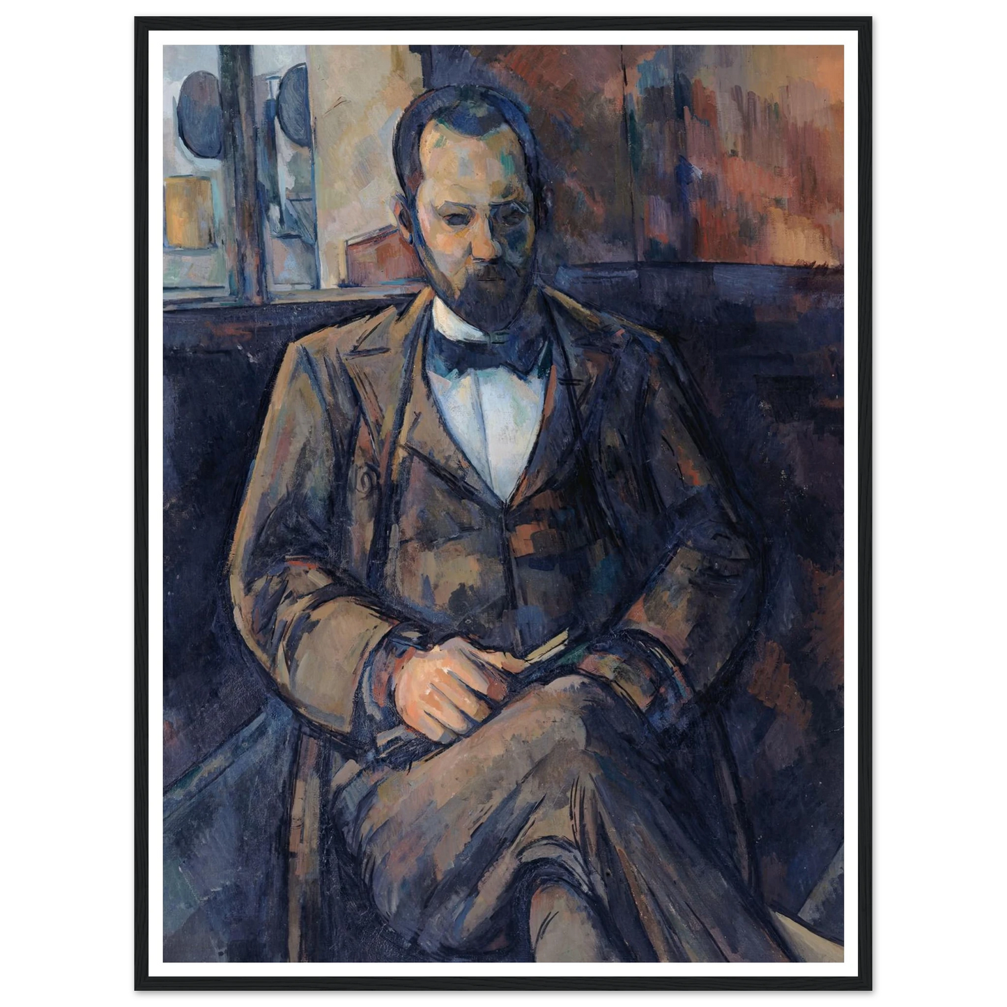 Portrait d’Ambroise Vollard (1899) Art Print | Paul Cezanne - Framed Poster - 30x40 cm / 12x16″ - Black frame