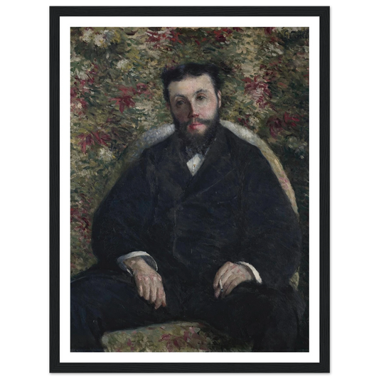 Portrait de A. Cassabois (1877) Art Print | Gustave Caillebotte - Framed Poster - 30x40 cm / 12x16″ - Black frame