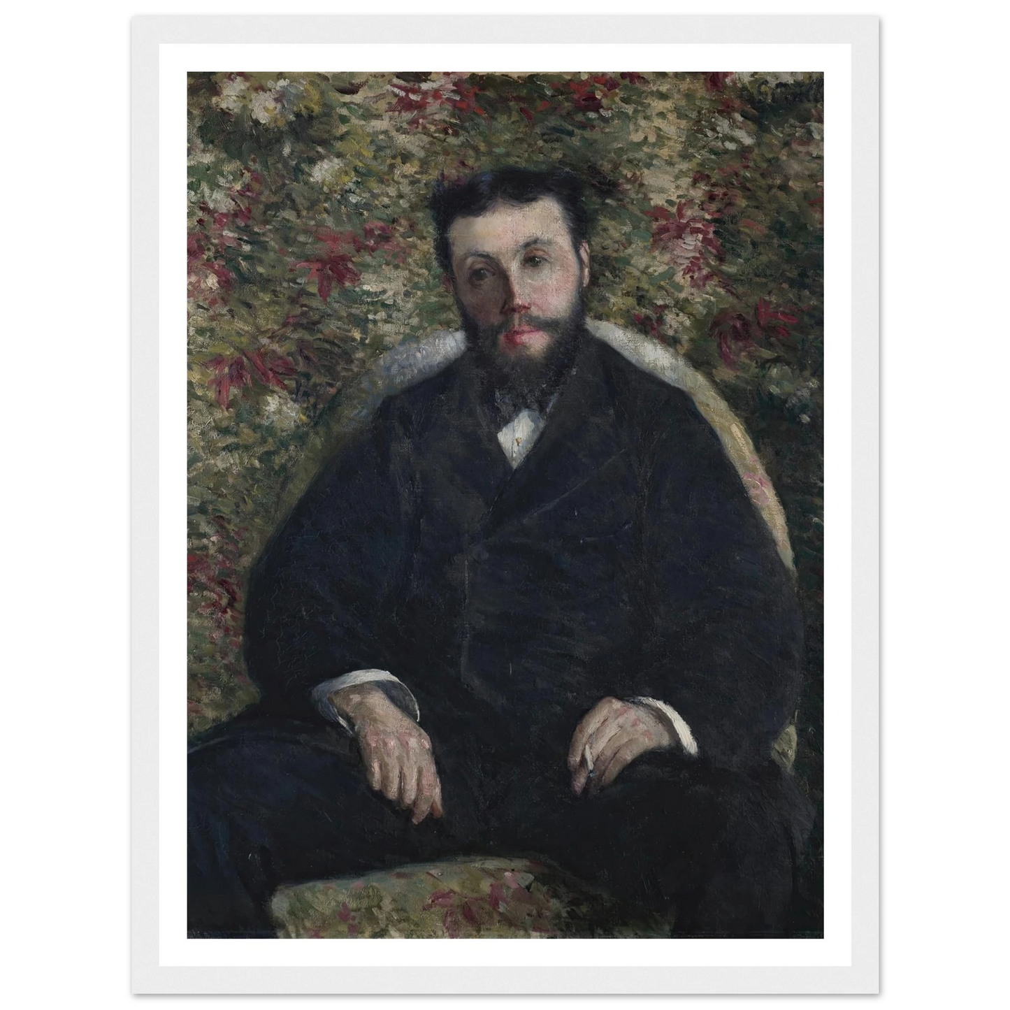 Portrait de A. Cassabois (1877) Art Print | Gustave Caillebotte - Framed Poster - 30x40 cm / 12x16″ - Black frame