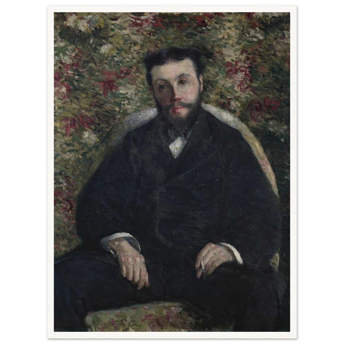 Portrait de A. Cassabois (1877) Art Print | Gustave Caillebotte - Framed Poster - 30x40 cm / 12x16″ - Black frame