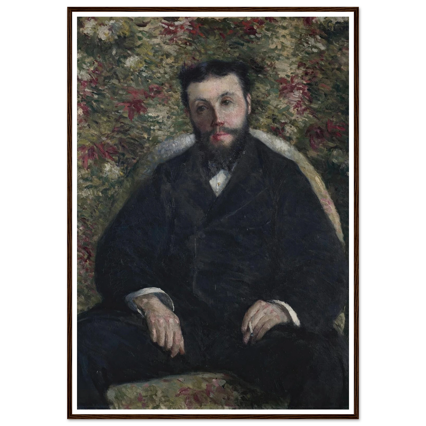 Portrait de A. Cassabois (1877) Art Print | Gustave Caillebotte - Framed Poster - 30x40 cm / 12x16″ - Black frame