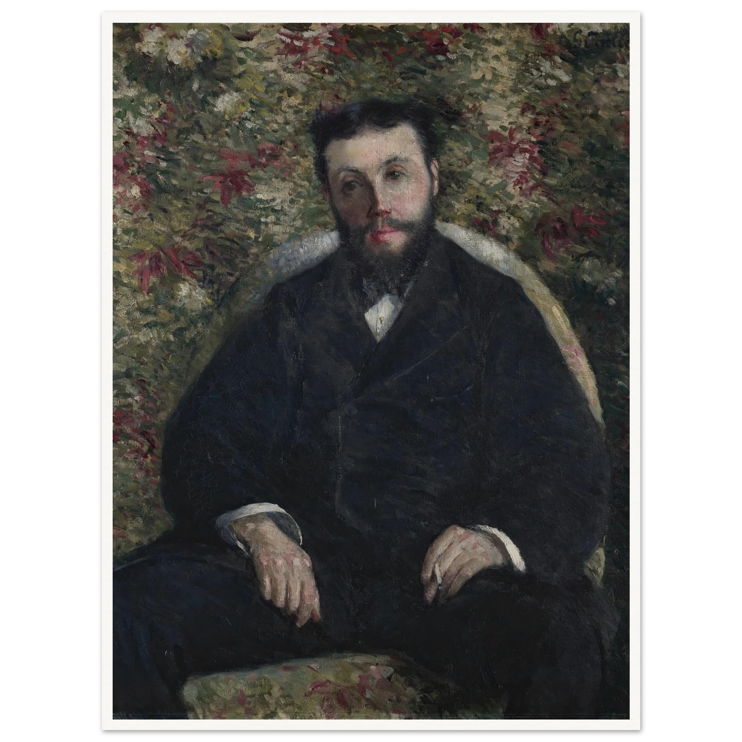 Portrait de A. Cassabois (1877) Art Print | Gustave Caillebotte - Framed Poster - 30x40 cm / 12x16″ - Black frame