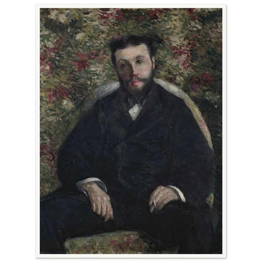 Portrait de A. Cassabois (1877) Art Print | Gustave Caillebotte - Framed Poster - 30x40 cm / 12x16″ - Black frame