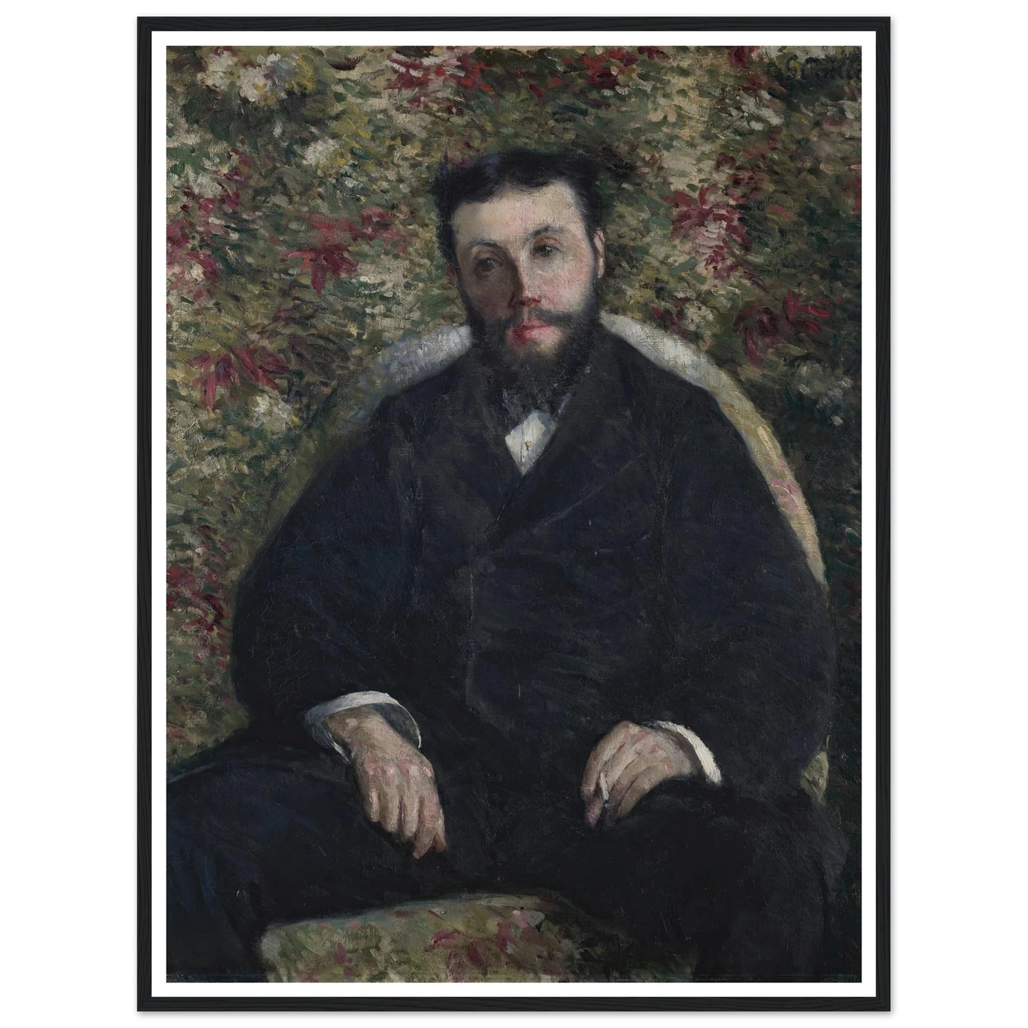 Portrait de A. Cassabois (1877) Art Print | Gustave Caillebotte - Framed Poster - 30x40 cm / 12x16″ - Black frame