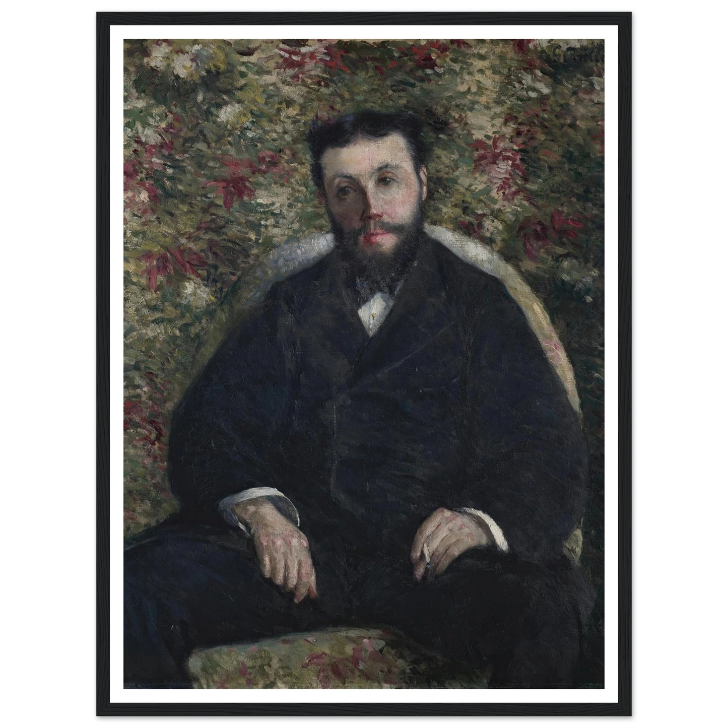 Portrait de A. Cassabois (1877) Art Print | Gustave Caillebotte - Framed Poster - 30x40 cm / 12x16″ - Black frame