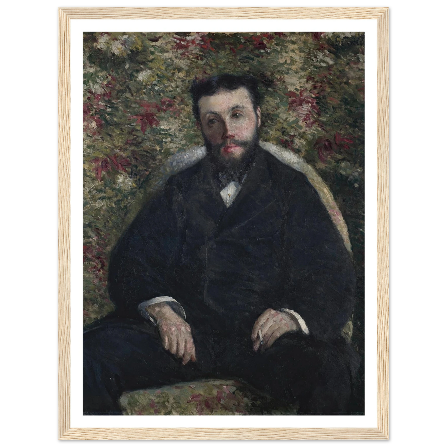 Portrait de A. Cassabois (1877) Art Print | Gustave Caillebotte - Framed Poster - 30x40 cm / 12x16″ - Black frame