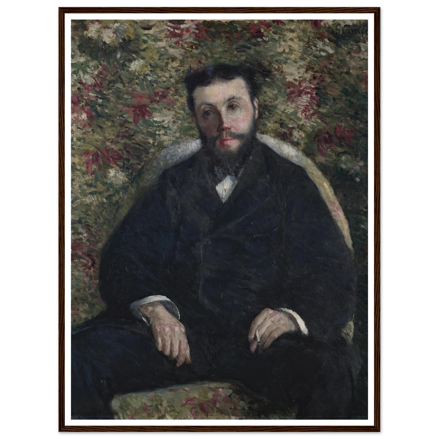 Portrait de A. Cassabois (1877) Art Print | Gustave Caillebotte - Framed Poster - 30x40 cm / 12x16″ - Black frame