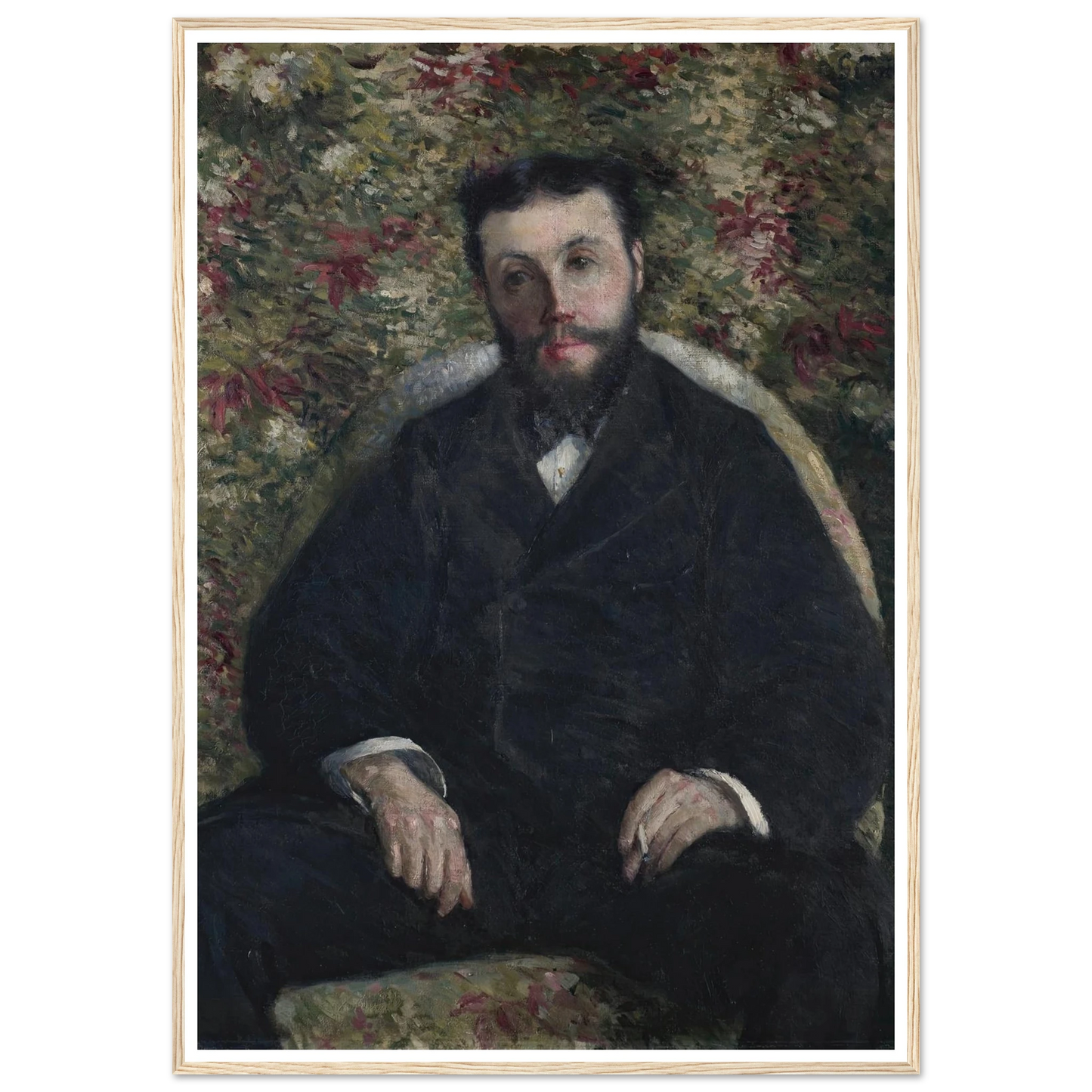 Portrait de A. Cassabois (1877) Art Print | Gustave Caillebotte - Framed Poster - 30x40 cm / 12x16″ - Black frame