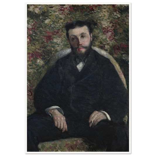 Portrait de A. Cassabois (1877) Art Print | Gustave Caillebotte - Framed Poster - 30x40 cm / 12x16″ - Black frame