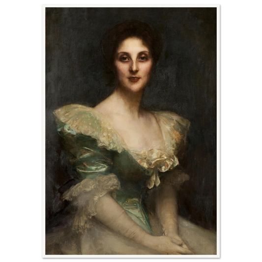 Portrait de Fanny Thérèse Reinach (1896) Art Print | Pascal Adolphe Jean Dagnan Bouveret - Framed Poster - 30x40 cm / 12x16″ - Black frame