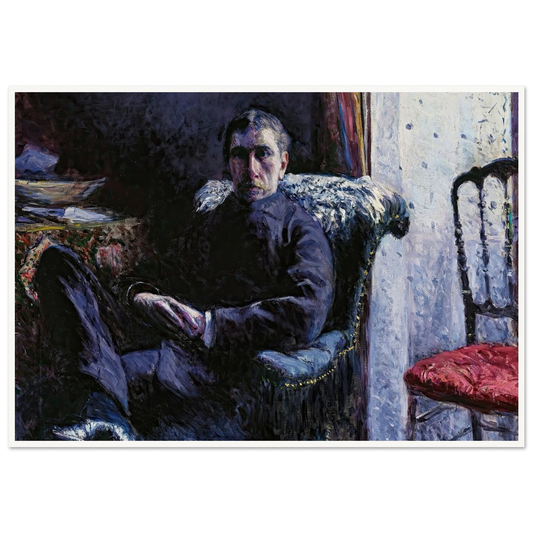 Portrait de Georges Roman (1879) Art Print | Gustave Caillebotte - Framed Poster - 30x40 cm / 12x16″ - Black frame