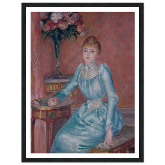 Portrait de Madame de Bonnières (1889) Art Print | Pierre Auguste Renoir - Framed Poster - 30x40 cm / 12x16″ - Black frame