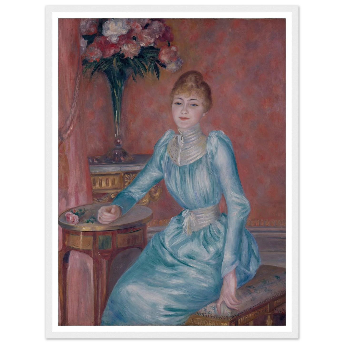 Portrait de Madame de Bonnières (1889) Art Print | Pierre Auguste Renoir - Framed Poster - 30x40 cm / 12x16″ - Black frame