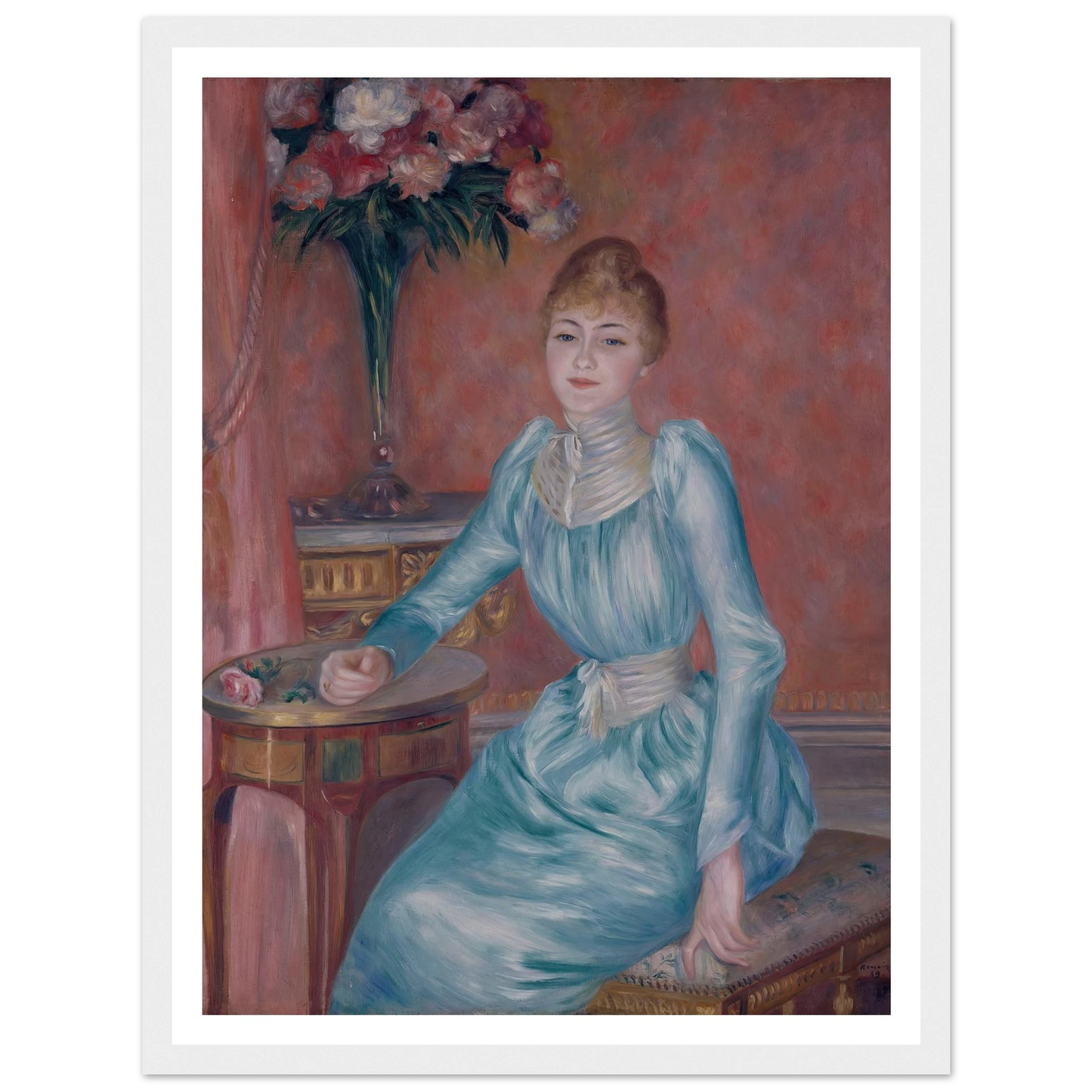Portrait de Madame de Bonnières (1889) Art Print | Pierre Auguste Renoir - Framed Poster - 30x40 cm / 12x16″ - Black frame