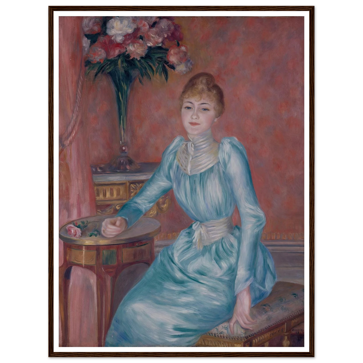 Portrait de Madame de Bonnières (1889) Art Print | Pierre Auguste Renoir - Framed Poster - 30x40 cm / 12x16″ - Black frame