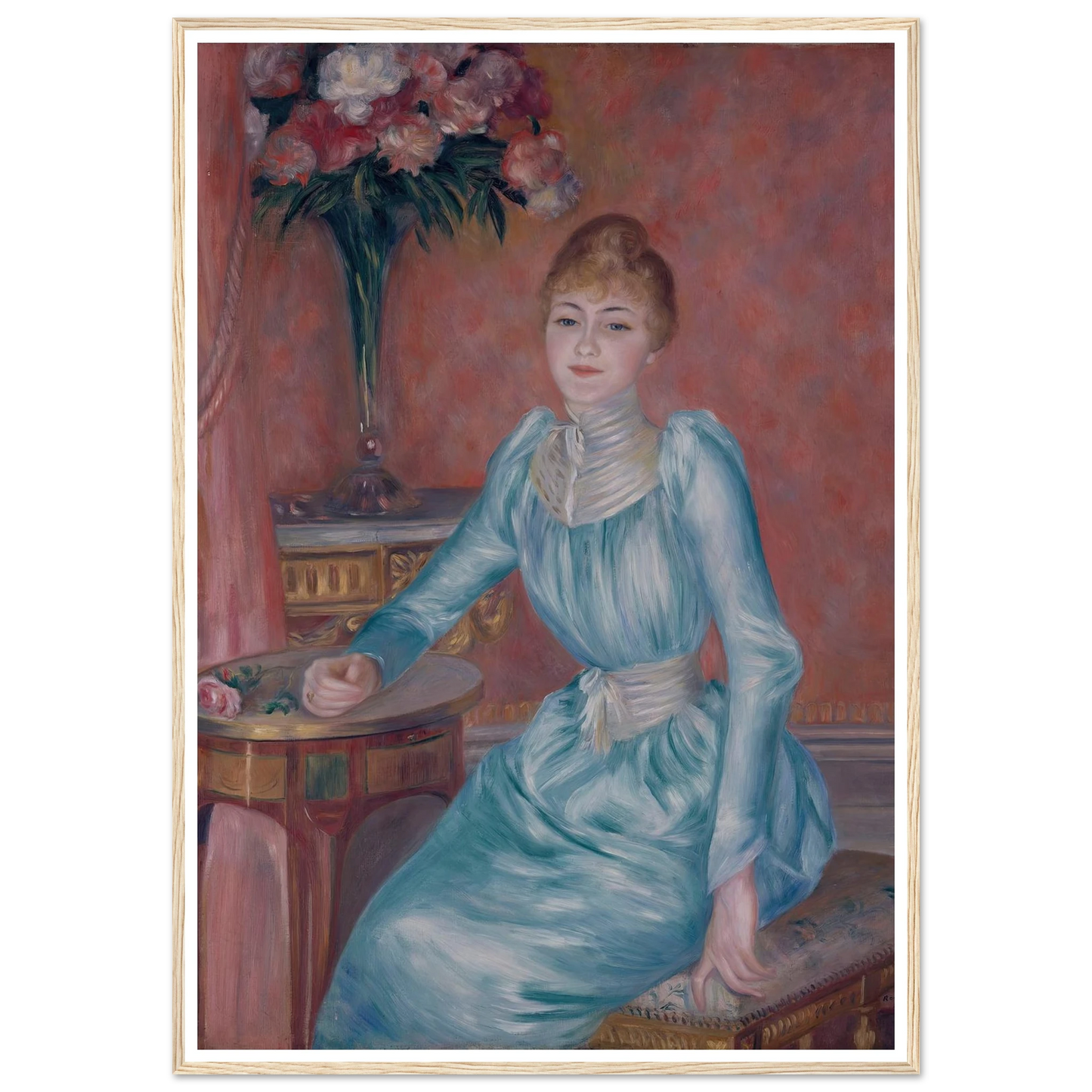 Portrait de Madame de Bonnières (1889) Art Print | Pierre Auguste Renoir - Framed Poster - 30x40 cm / 12x16″ - Black frame