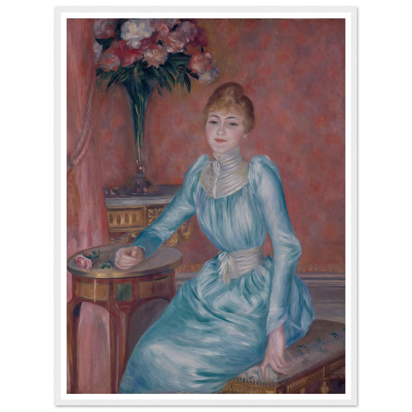 Portrait de Madame de Bonnières (1889) Art Print | Pierre Auguste Renoir - Framed Poster - 30x40 cm / 12x16″ - Black frame