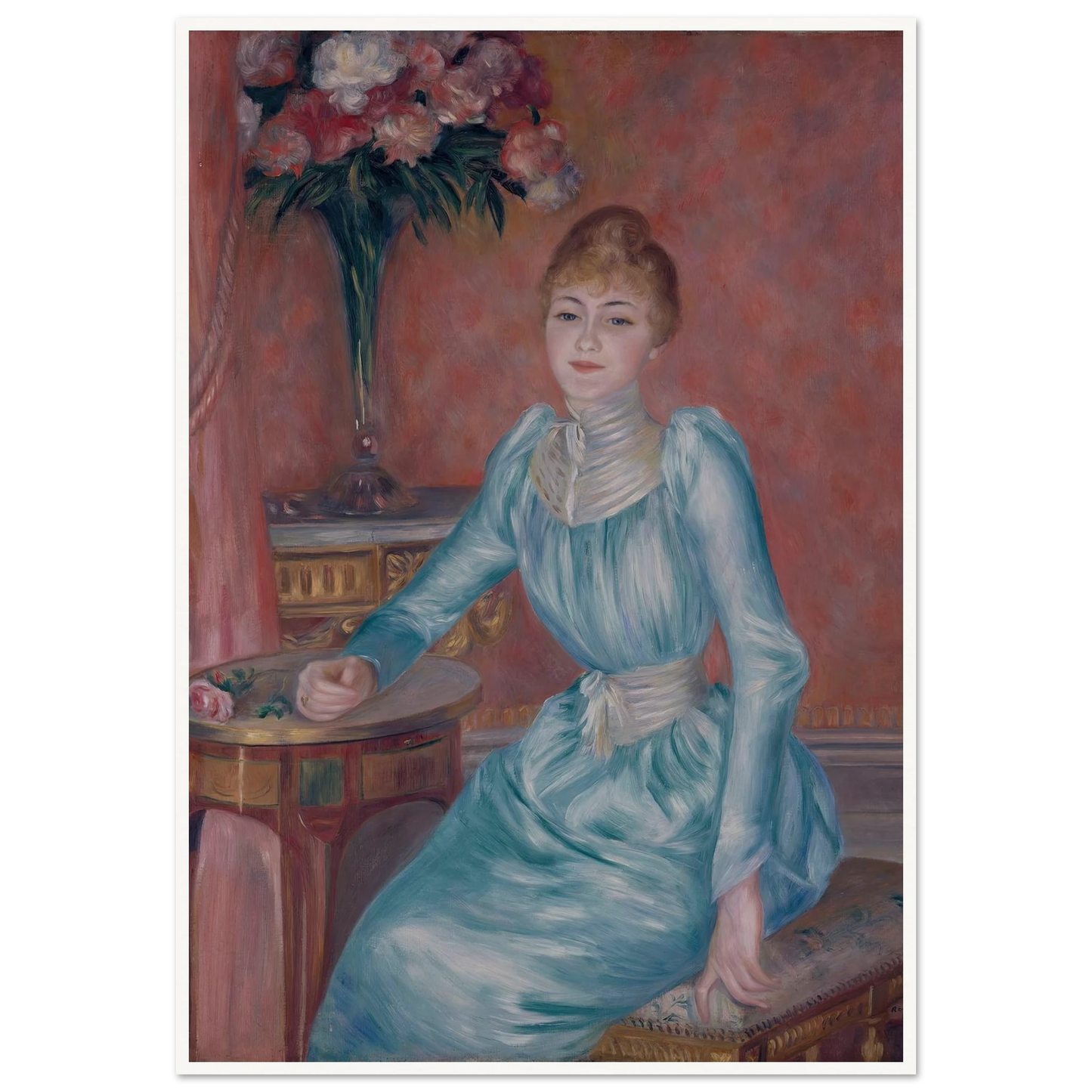Portrait de Madame de Bonnières (1889) Art Print | Pierre Auguste Renoir - Framed Poster - 30x40 cm / 12x16″ - Black frame