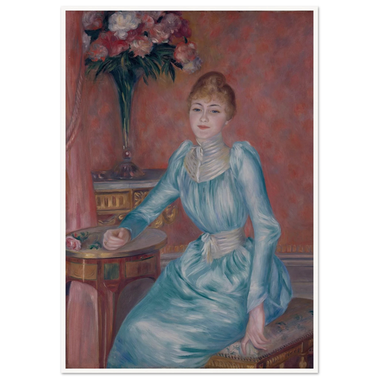 Portrait de Madame de Bonnières (1889) Art Print | Pierre Auguste Renoir - Framed Poster - 30x40 cm / 12x16″ - Black frame