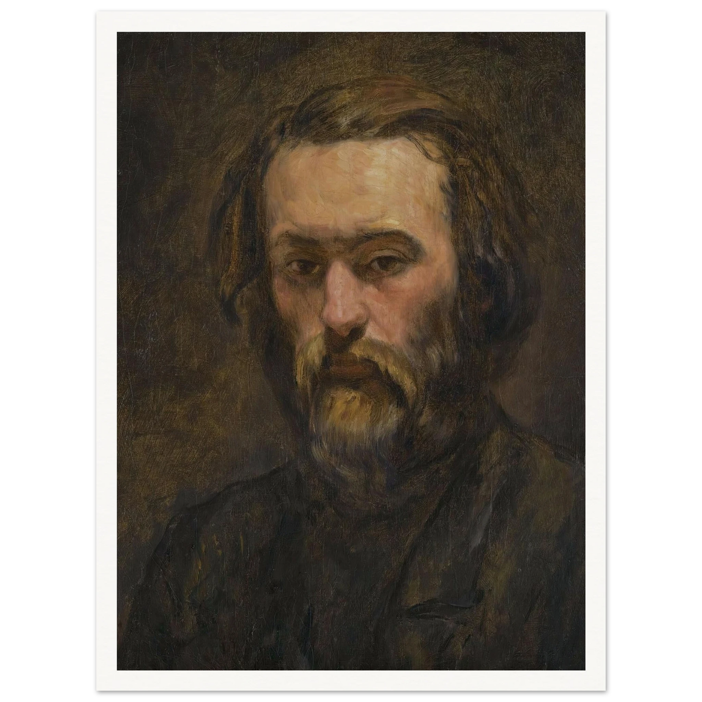 Portrait D’homme (circa 1862-64) Art Print | Paul Cezanne - Framed Poster - 30x40 cm / 12x16″ - Black frame