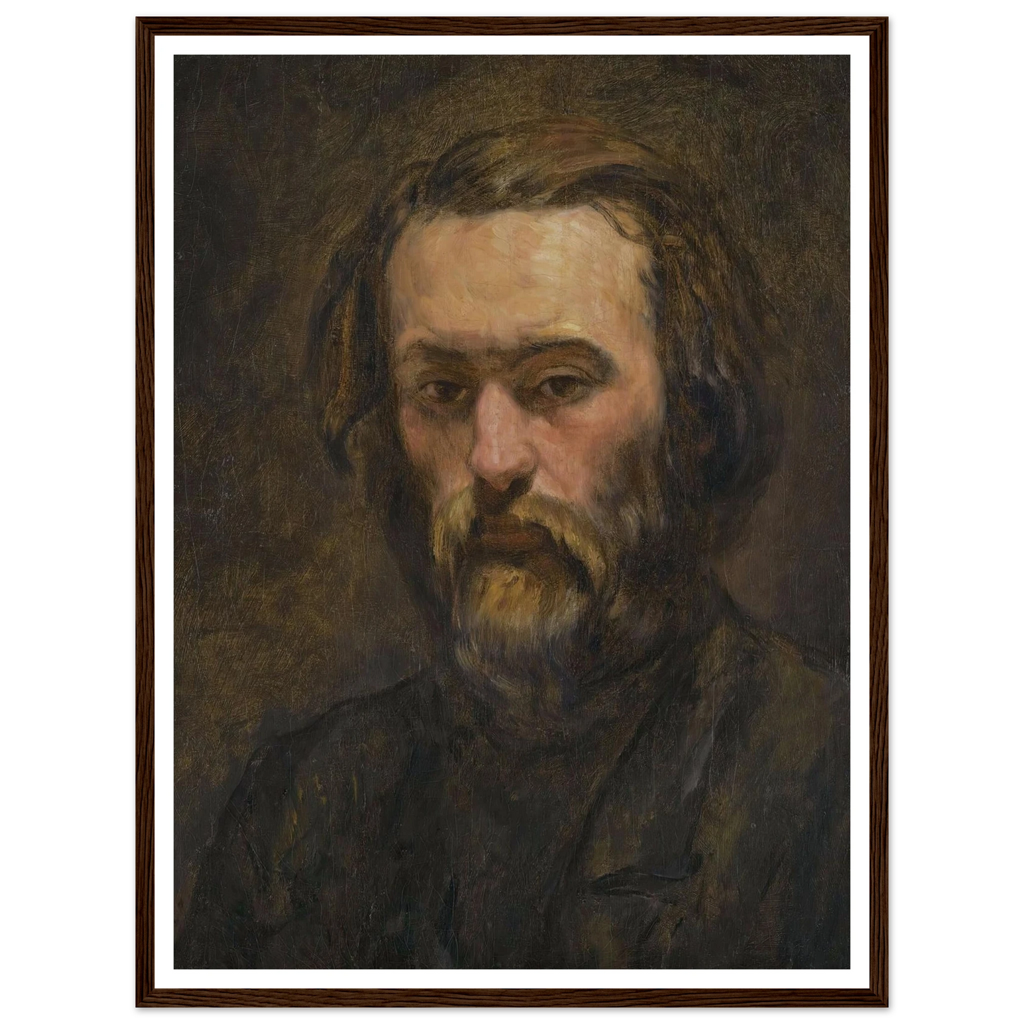 Portrait D’homme (circa 1862-64) Art Print | Paul Cezanne - Framed Poster - 30x40 cm / 12x16″ - Black frame