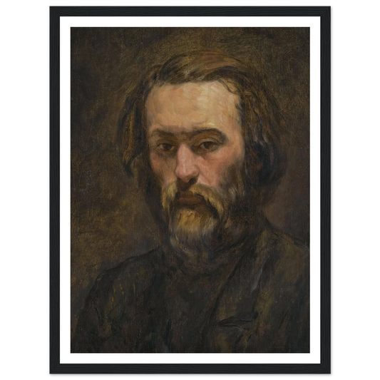 Portrait D’homme (circa 1862-64) Art Print | Paul Cezanne - Framed Poster - 30x40 cm / 12x16″ - Black frame