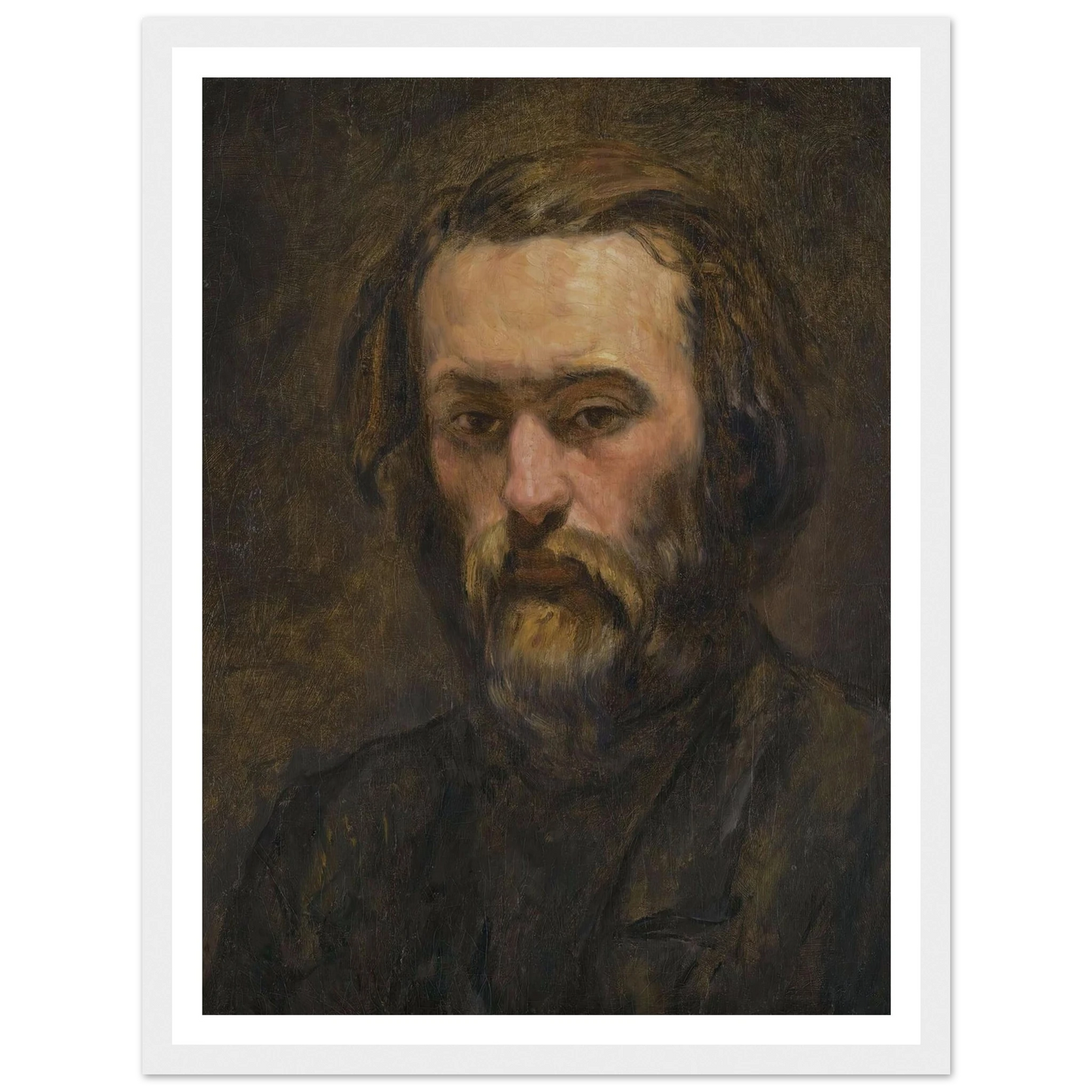 Portrait D’homme (circa 1862-64) Art Print | Paul Cezanne - Framed Poster - 30x40 cm / 12x16″ - Black frame