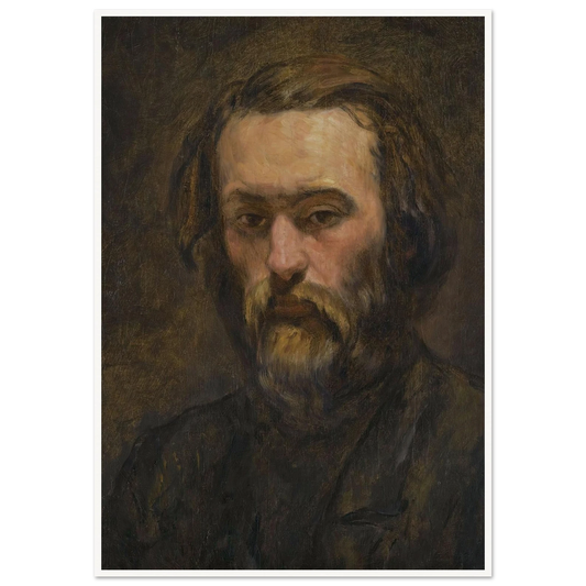 Portrait D’homme (circa 1862-64) Art Print | Paul Cezanne - Framed Poster - 30x40 cm / 12x16″ - Black frame