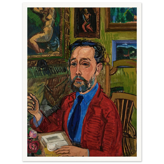 Portrait du poète Joachim Gasquet (1919) Art Print | Raoul Dufy - Framed Poster - 30x40 cm / 12x16″ - Black frame