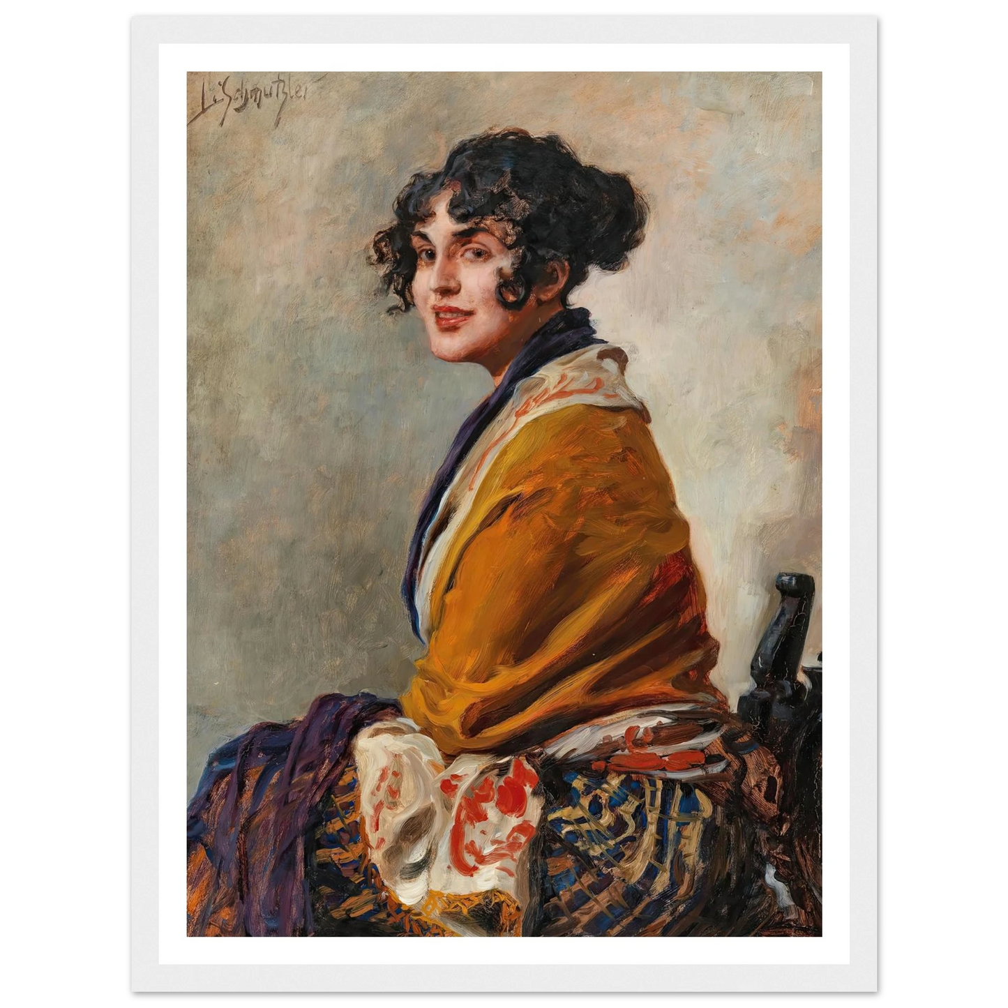 Portrait Lili Marberg Art Print | Leopold Schmutzler - Framed Poster - 30x40 cm / 12x16″ - Black frame