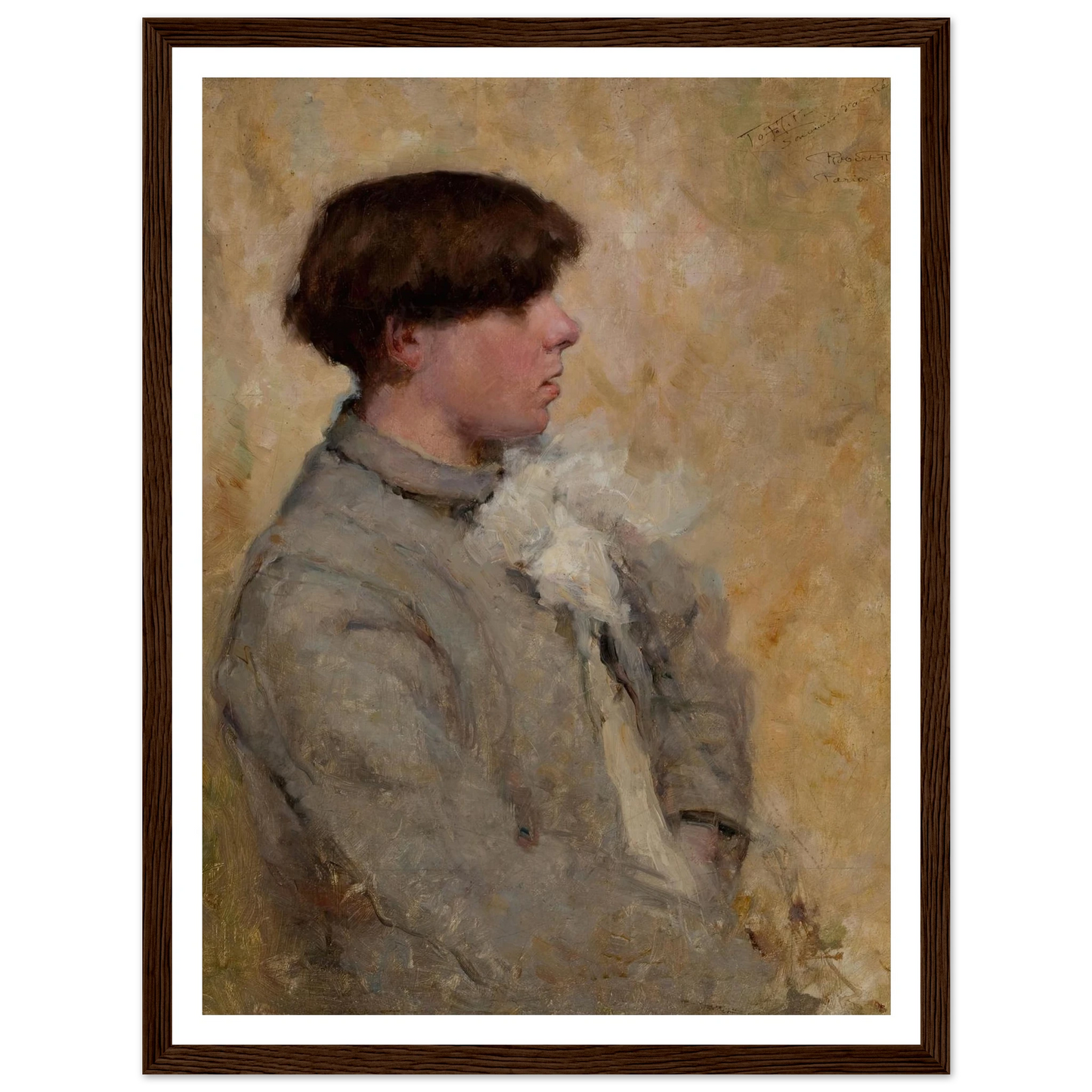 Portrait of a Boy (circa 1885-1889) Art Print | Robert Reid - Framed Poster - 30x40 cm / 12x16″ - Black frame
