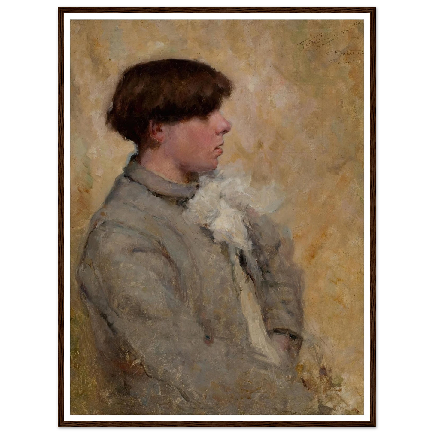 Portrait of a Boy (circa 1885-1889) Art Print | Robert Reid - Framed Poster - 30x40 cm / 12x16″ - Black frame