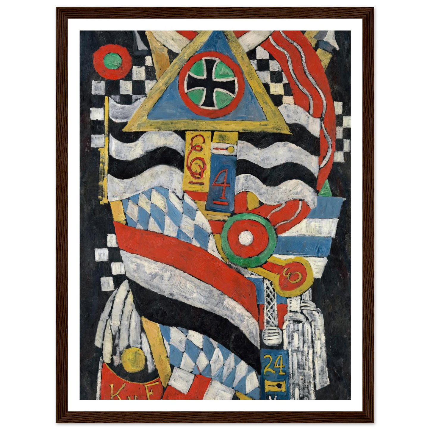 Portrait of a German Officer (1914) Art Print | Marsden Hartley - Framed Poster - 30x40 cm / 12x16″ - Black frame