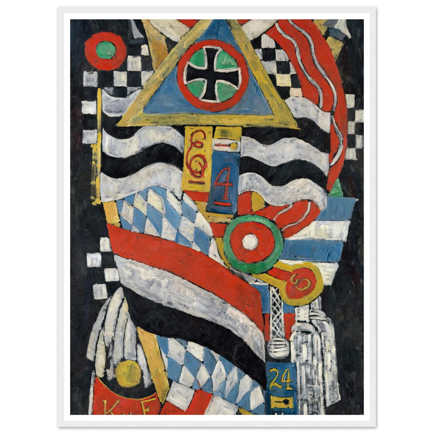 Portrait of a German Officer (1914) Art Print | Marsden Hartley - Framed Poster - 30x40 cm / 12x16″ - Black frame