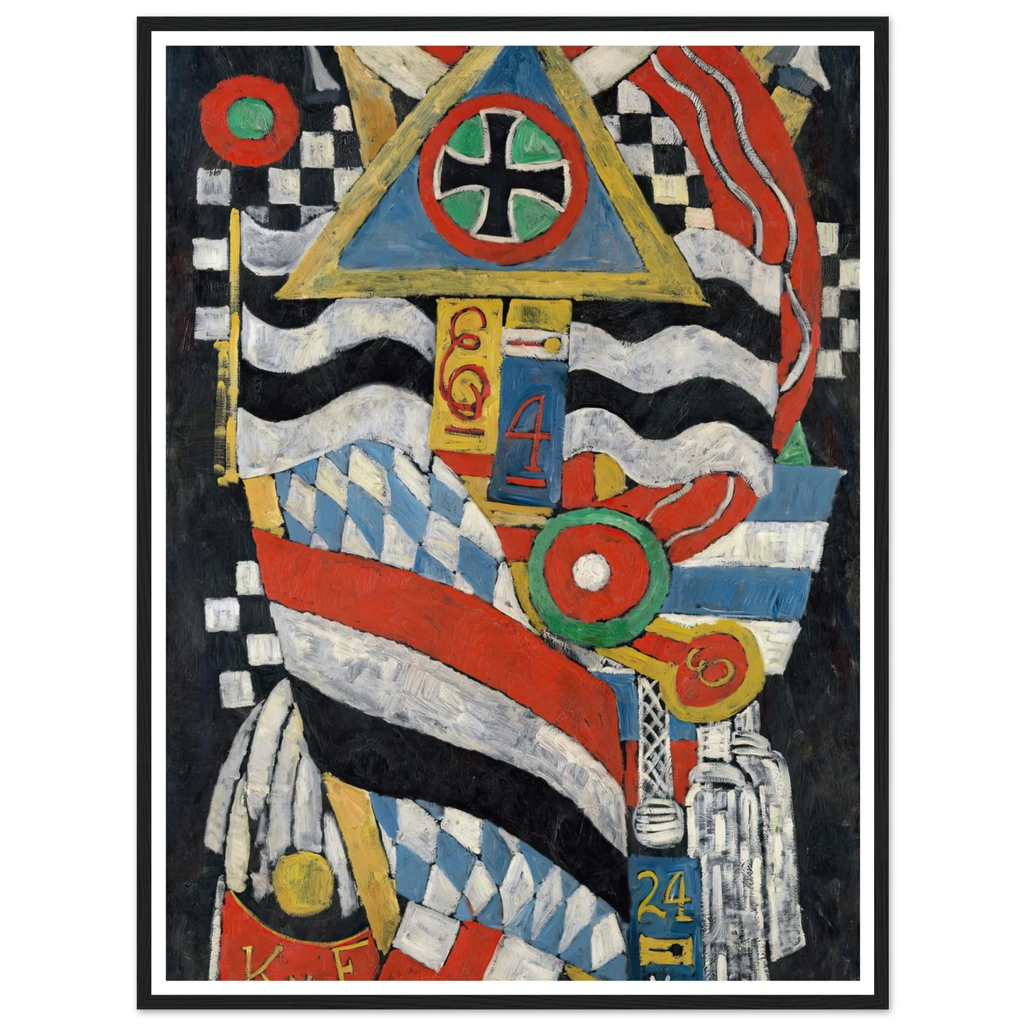Portrait of a German Officer (1914) Art Print | Marsden Hartley - Framed Poster - 30x40 cm / 12x16″ - Black frame