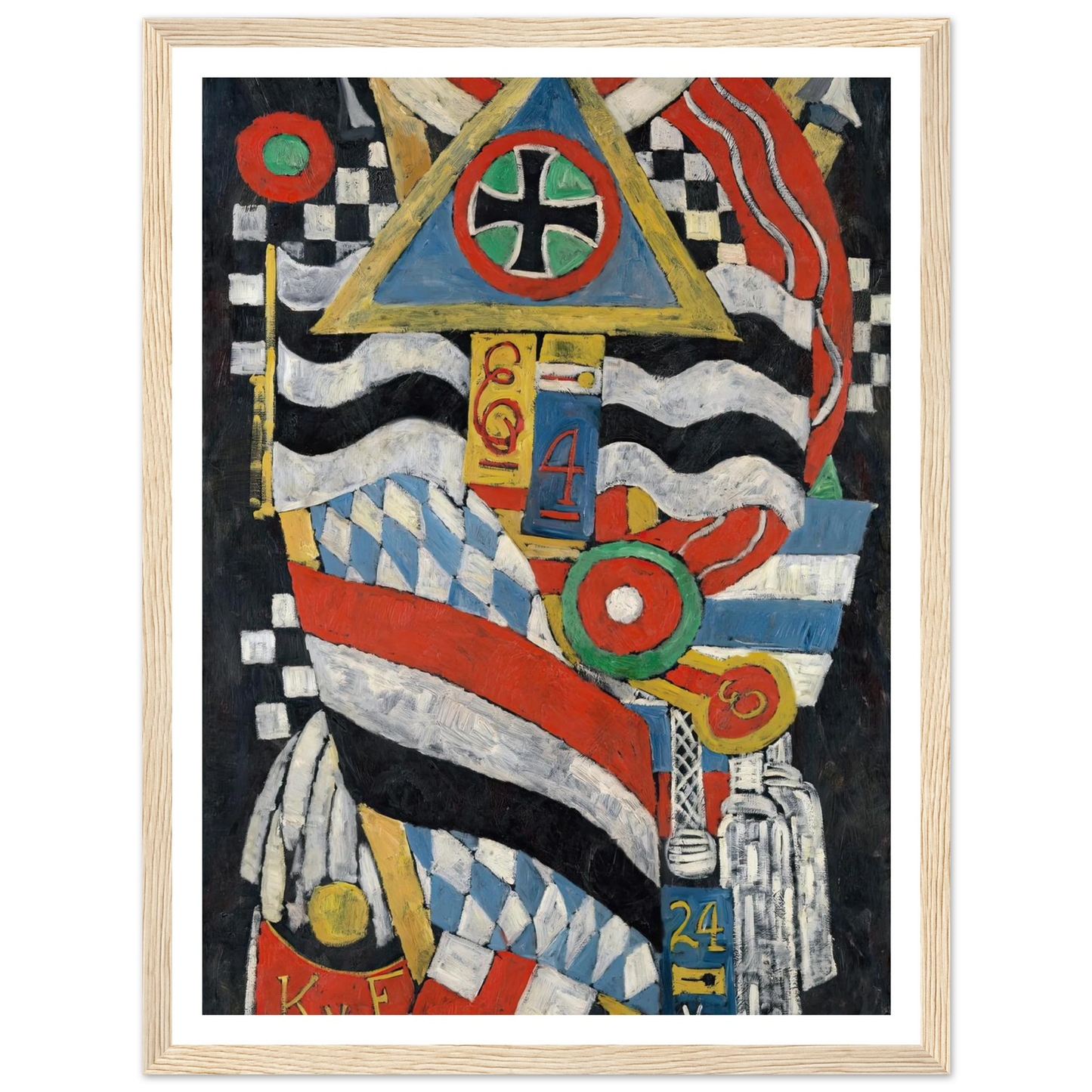 Portrait of a German Officer (1914) Art Print | Marsden Hartley - Framed Poster - 30x40 cm / 12x16″ - Black frame