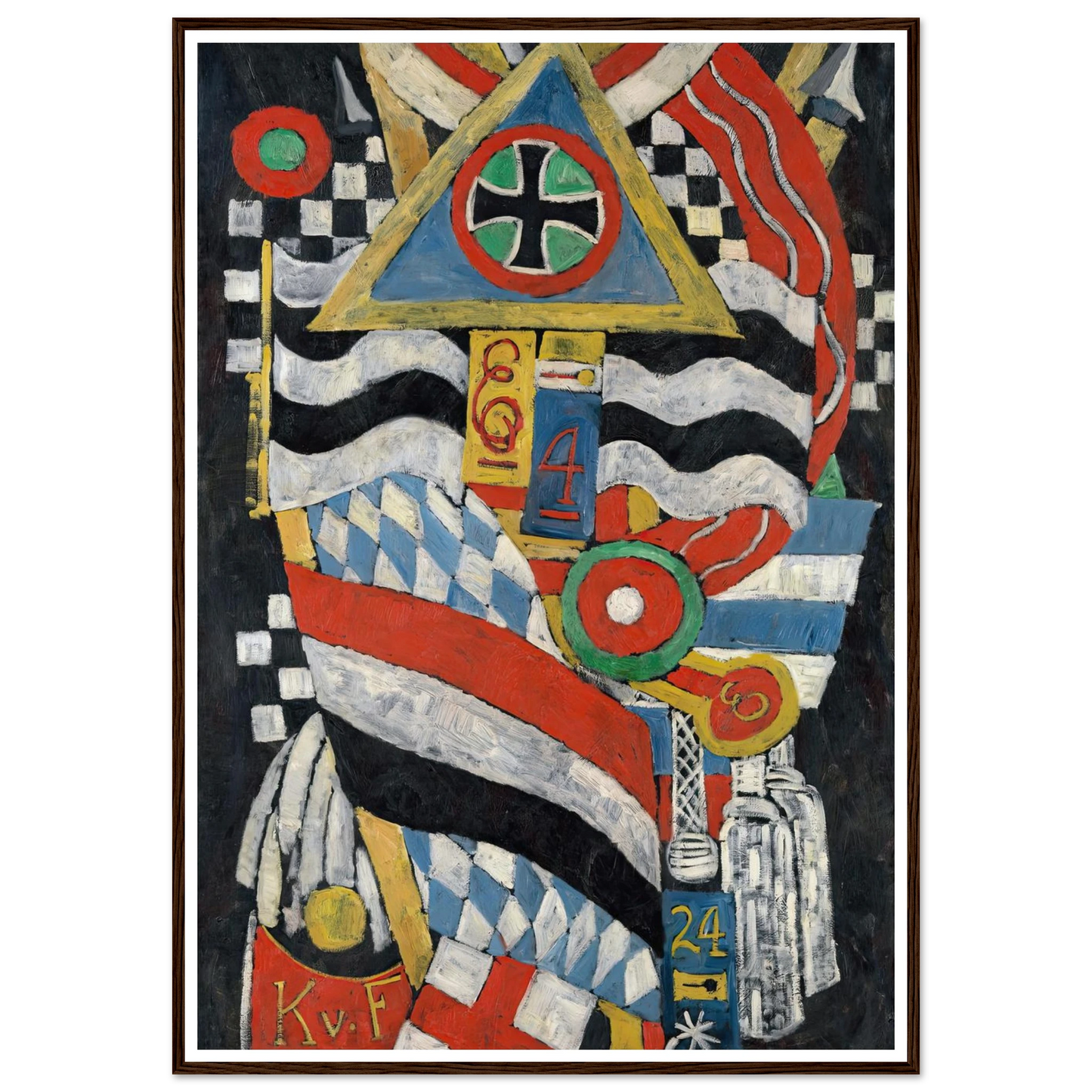 Portrait of a German Officer (1914) Art Print | Marsden Hartley - Framed Poster - 30x40 cm / 12x16″ - Black frame