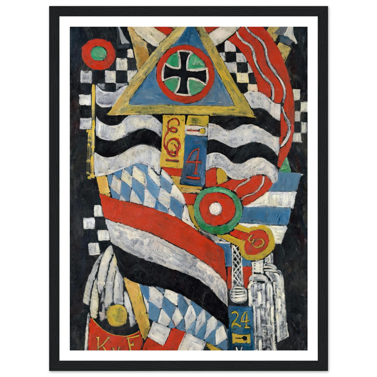 Portrait of a German Officer (1914) Art Print | Marsden Hartley - Framed Poster - 30x40 cm / 12x16″ - Black frame
