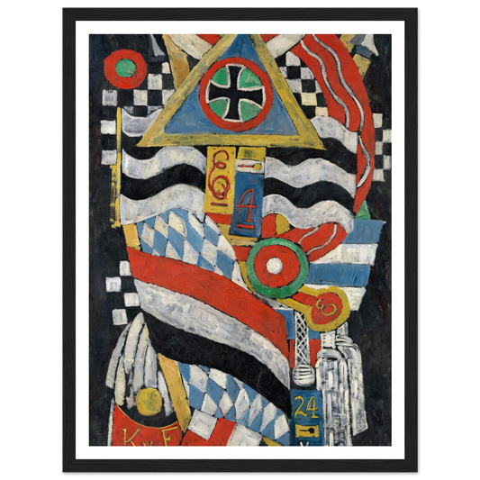 Portrait of a German Officer (1914) Art Print | Marsden Hartley - Framed Poster - 30x40 cm / 12x16″ - Black frame