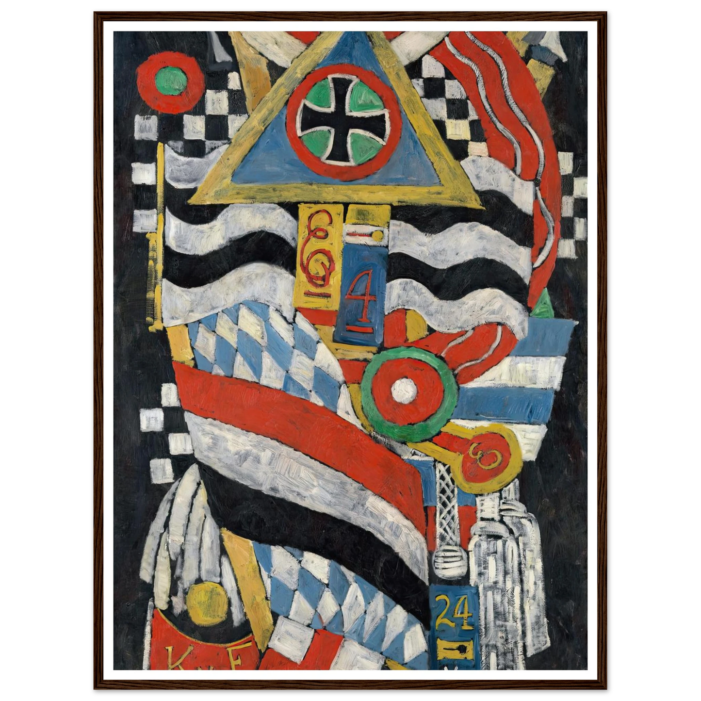 Portrait of a German Officer (1914) Art Print | Marsden Hartley - Framed Poster - 30x40 cm / 12x16″ - Black frame