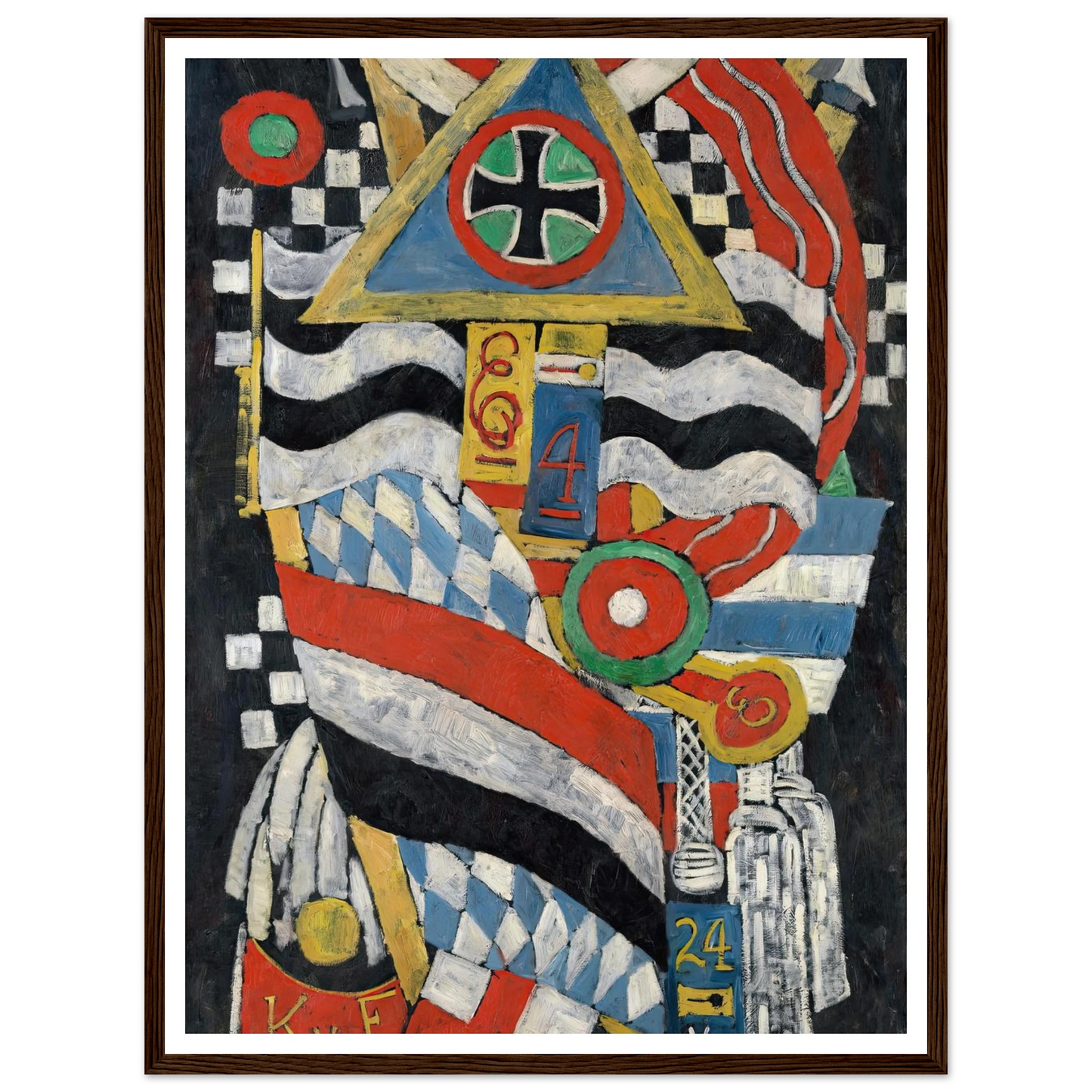 Portrait of a German Officer (1914) Art Print | Marsden Hartley - Framed Poster - 30x40 cm / 12x16″ - Black frame