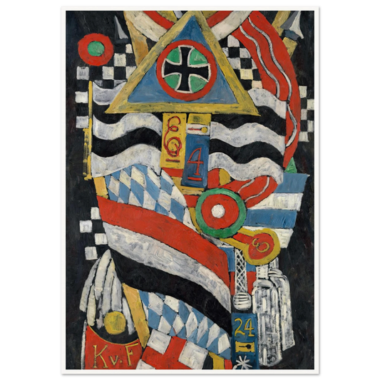 Portrait of a German Officer (1914) Art Print | Marsden Hartley - Framed Poster - 30x40 cm / 12x16″ - Black frame
