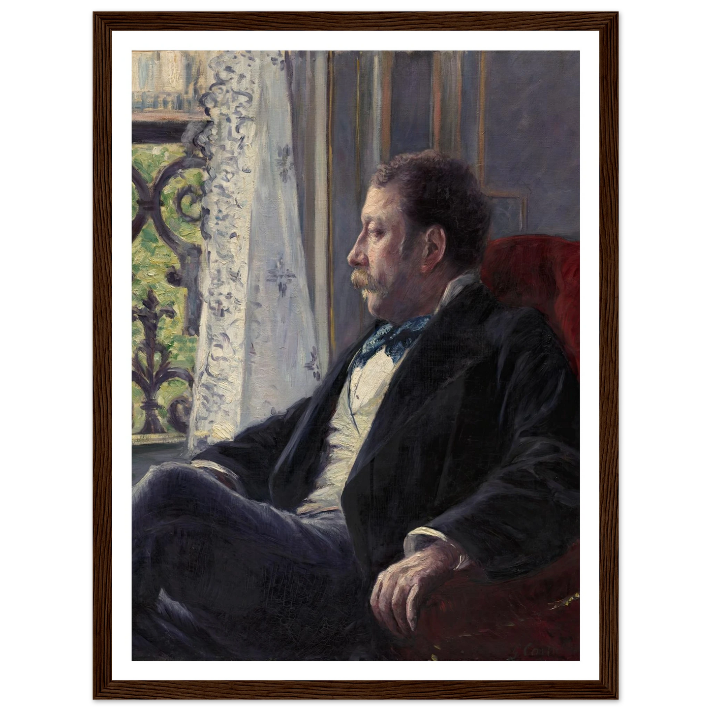 Portrait of a Man (1880) Art Print | Gustave Caillebotte - Framed Poster - 30x40 cm / 12x16″ - Black frame