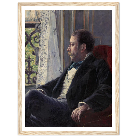 Portrait of a Man (1880) Art Print | Gustave Caillebotte - Framed Poster - 30x40 cm / 12x16″ - Black frame
